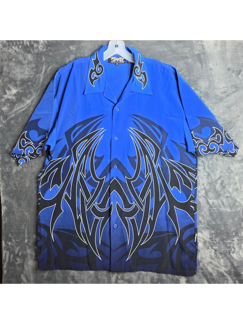 Vintage Dragonfly Tribal Shirt Mens Size XL Blue Y2K All Over Print